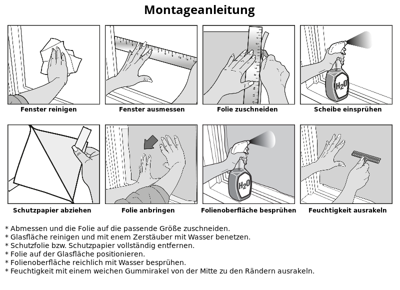 Fensterfolie Statisch Haftend Anbringen